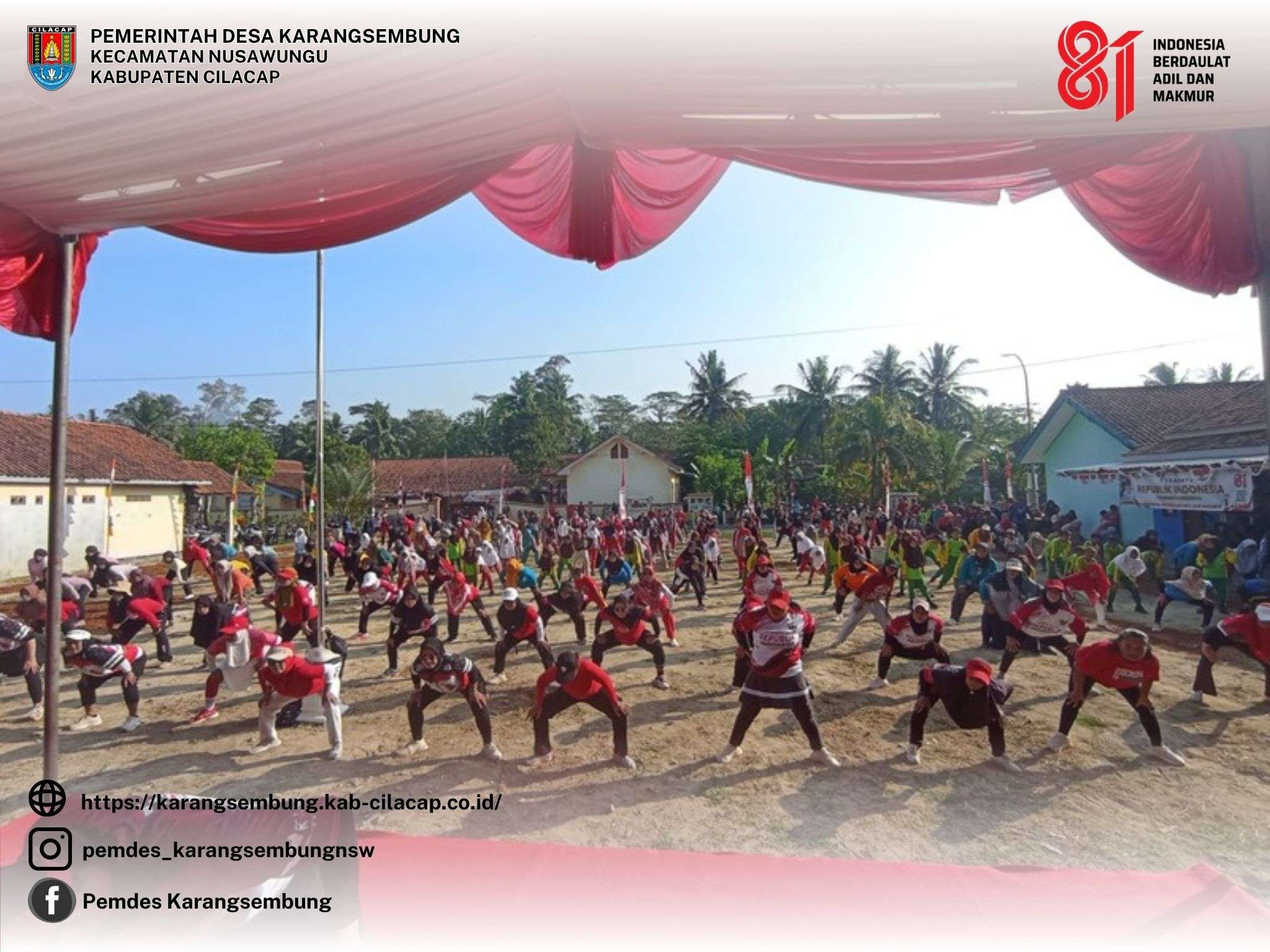 Senam Massal memperingati HUT ke-81 RI 