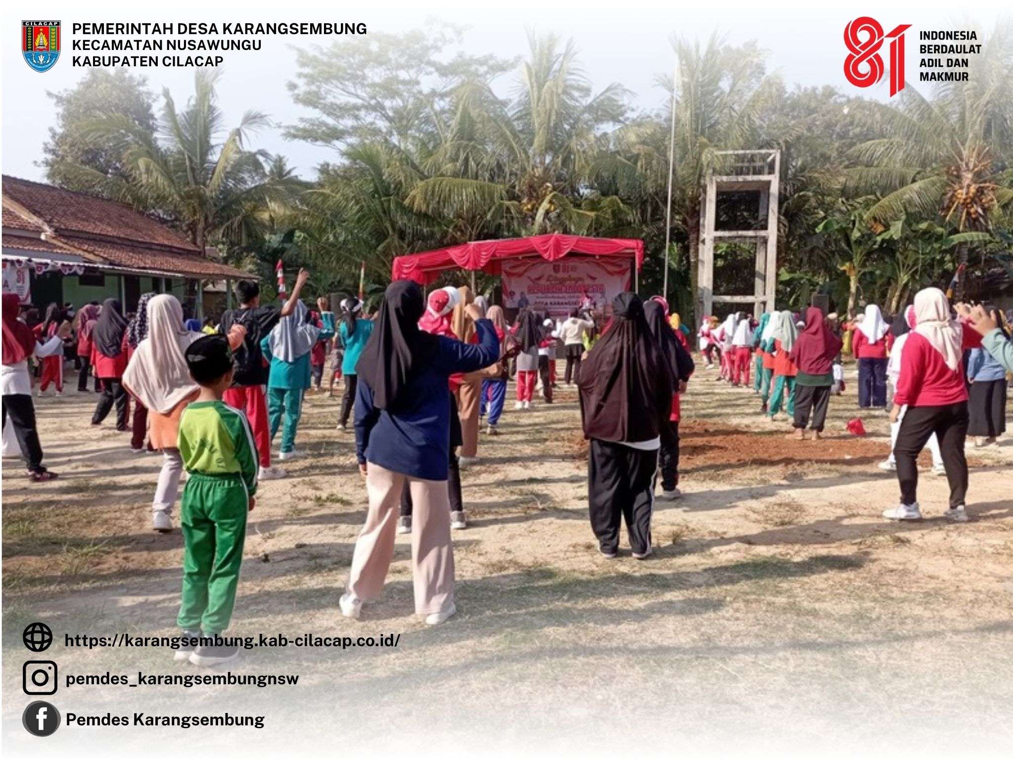 Senam Massal memperingati HUT ke-81 RI