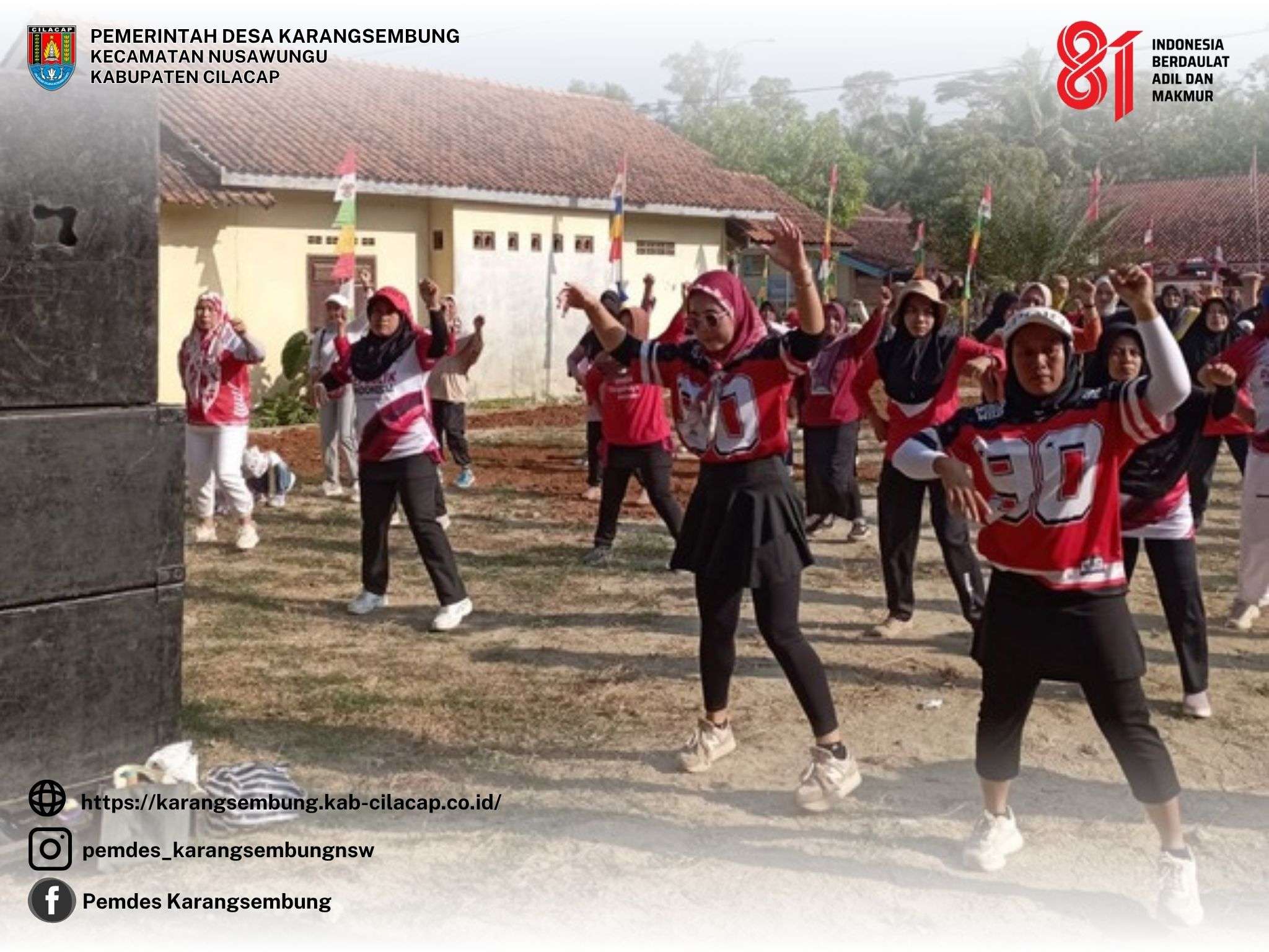 Senam Massal memperingati HUT ke-81 RI